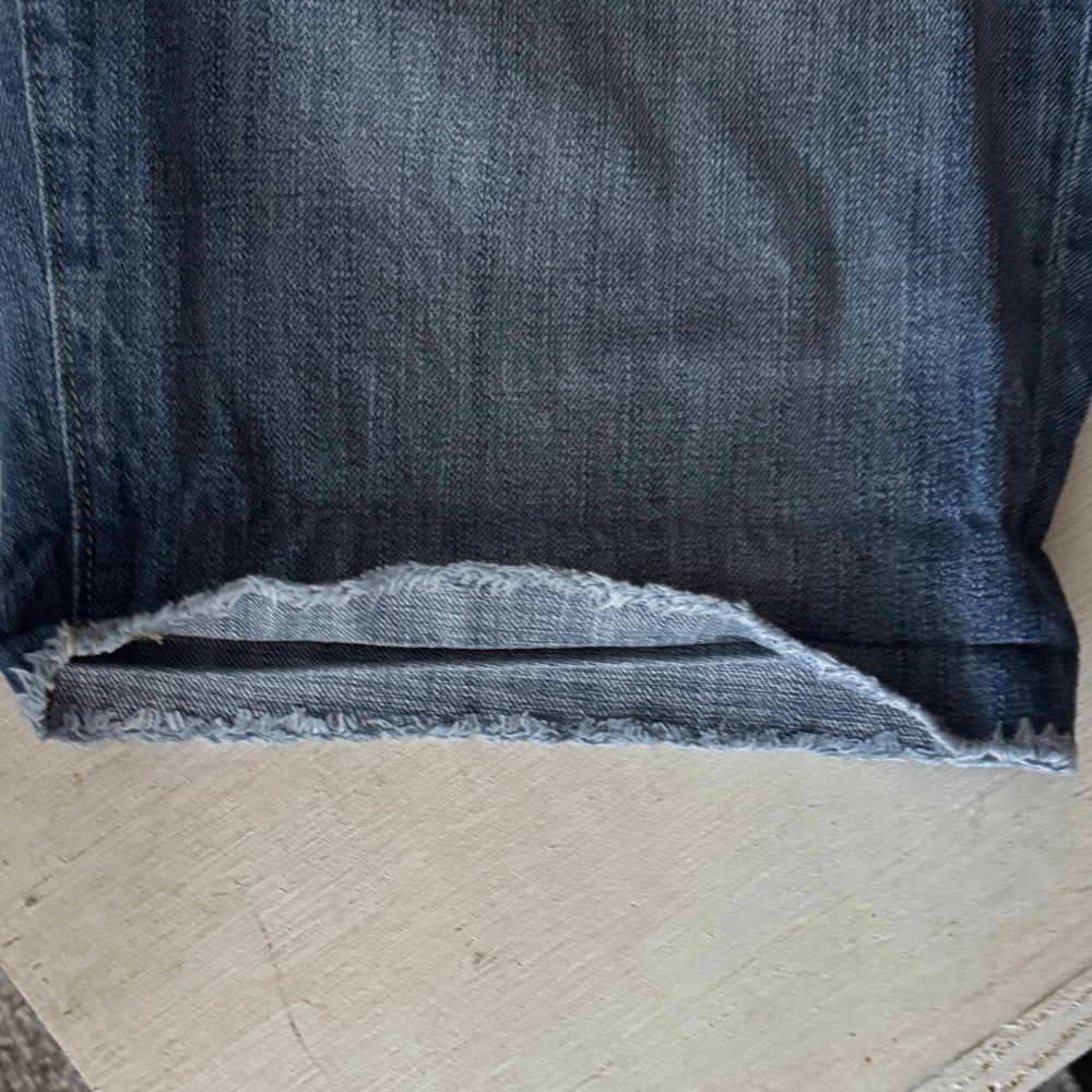 LOFT Distressed Blue Jean Shorts - Picture 8 of 8